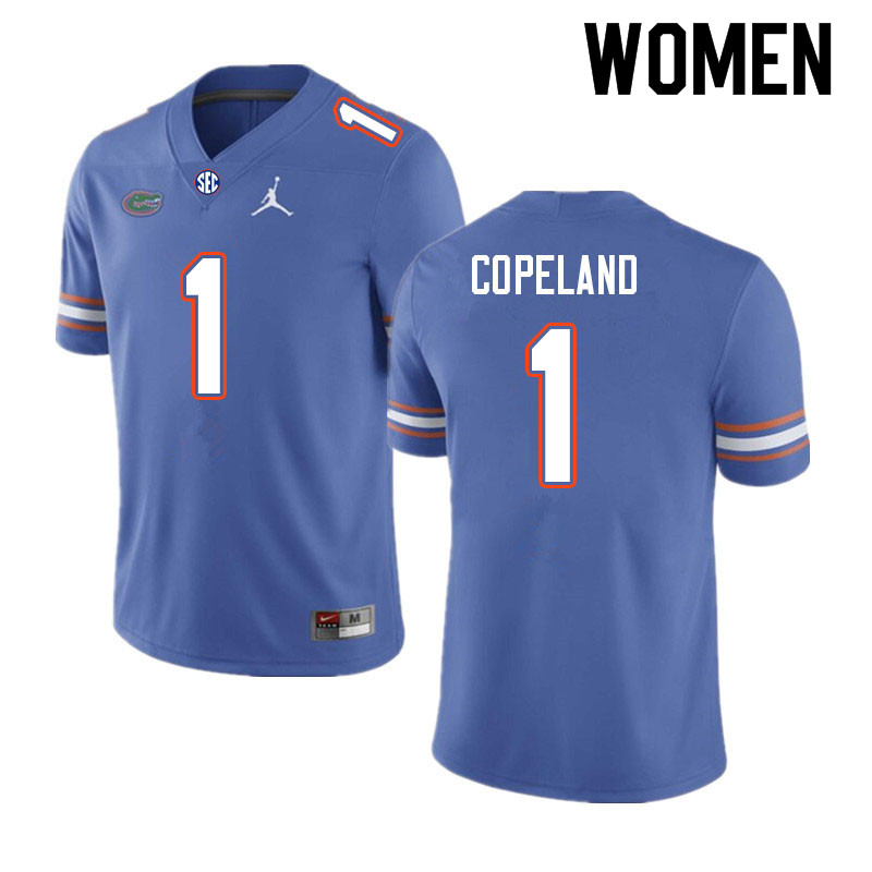 Women #1 Jacob Copeland Florida Gators College Football Jerseys Sale-Royal - Click Image to Close